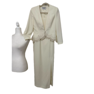 Vintage Nah Nah Embellished Fully Lined Dress and Beaded Jacket